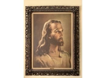 Large Vintage Head Of Christ Art