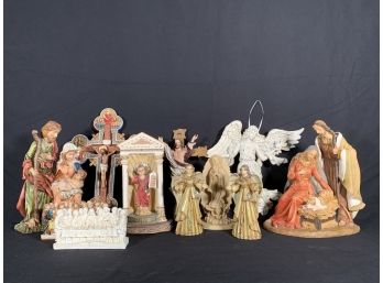 Vintage Religion Lot Of Resin Statues