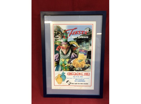 Professionally Framed Matted And Signed Fiesta In New Orleans Picture