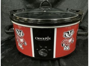 Crock Pot Wisconsin Badgers Collegiate Cook And Carry 6 Quart Capacity Slow Cooker