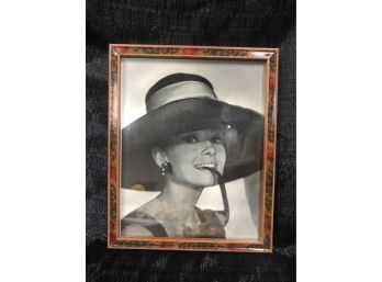Audrey Hepburn Post Card In A Picture Frame