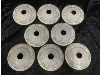 Lot Of Eight Vintage Porcelain Light Covers