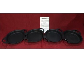 Set Of Four  7 Inch Technique Hard Anodized Non Stick Cookware Instructions Included