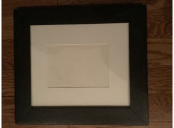 Vintage Painted Wooden Frame With Mat And Glass