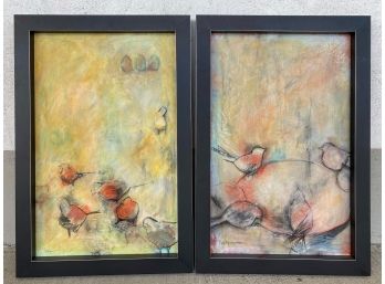 Kristina Laurendi Havens Pair Of Original Artwork On Panel - 'Time Of Passage' & 'We Come Before And After'