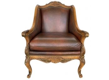 Whittemore-Sherrill Limited Leather Accent Chair With Gilt And Nailhead Details