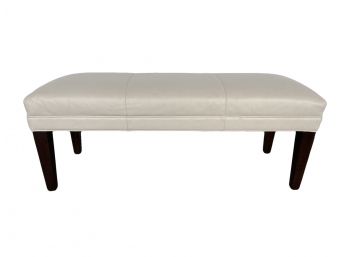 Classic Leather Upholstered Bench