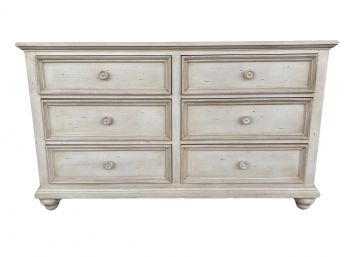 Ethan Allen New Country 6-Drawer Dresser With A Distressed Finish