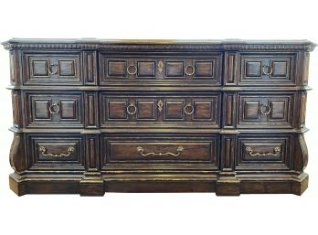 Marge Carson 9-Drawer Dresser With Inlaid Marble Top