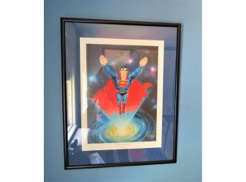 Superman Man Of Steel Signed Curt Swan Limited Edition Framed Lithograph
