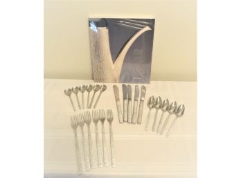 1960s Gerald Benney Viners Studio Flatware For 6 With Book