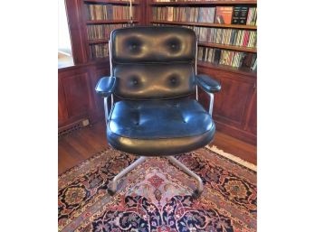 Vintage Herman Miller Eames Time-Life Black Leather Executive Chair