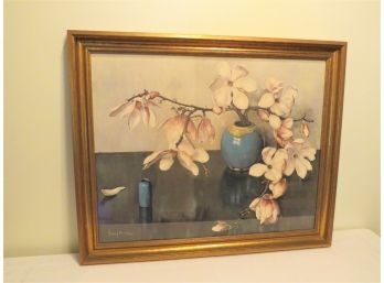Vintage  Frans Oerder Magnolia Lithograph Framed Print
