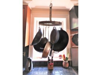 Heavy Duty Kitchen Pot Pan Ceiling Rack