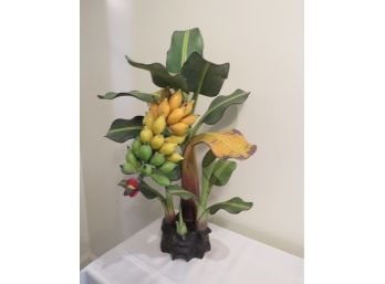 Carved And Painted Balinese Indonesian Banana Plant