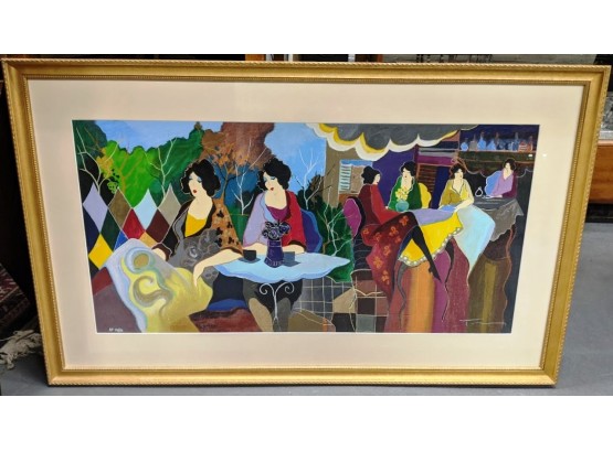 Framed Serio-lithograph, Limited Edition Signed & Numbered By World Renowned Israeli Artist YItzak Tarkay