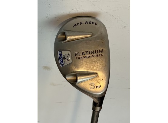 Rogue PK Performance Graphite Shaft Golf Club - #3 (19 Degrees) Iron Wood Platinum Forged Steel