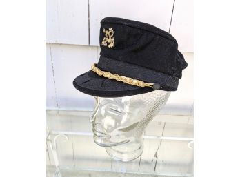 Greek Fisherman's Cap With Nautical Embellishment, Made In Greece