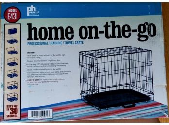 Travel Or Stationary Crate For Dogs Called Home On The Go.