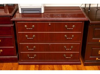 Solid Wood Filing Desk With Lock