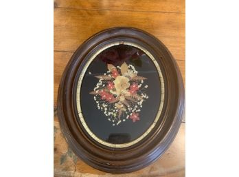 Antique Dried Flowers  Im A Beautiful Antique Oval Frame