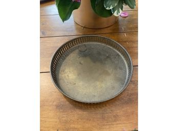 Large 8 Inch Brass Trinket Dish / Plate
