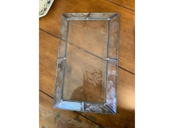 Floral Leaded Glass Tray