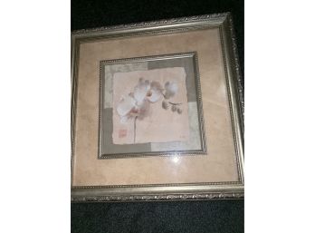 Beautifully Framed Floral Print Signed Blum