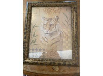 Cute Tiger Print Framed