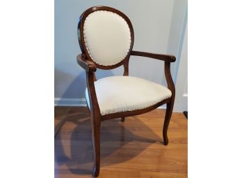 Handsome Wood Upholstered Accent / Desk Chair