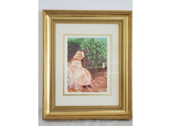 Framed Matted Pencil Signed Pat Cassella Print