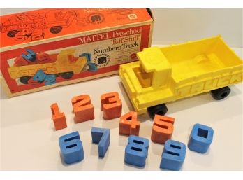 1972 Mattel Preschool Tuff Stuff Numbers Truck - Complete In Original Box