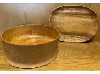 Two Wood Serving Pieces