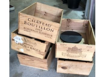 Five Wooden Crates