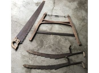 Four Antique Tools - Saws