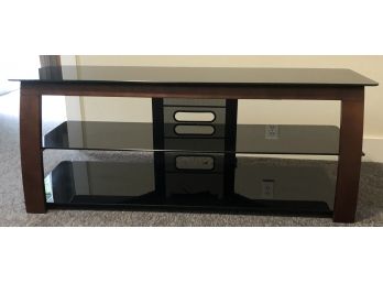 Three Tier Glass & Wood Entertainment Console