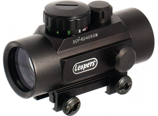 Leapers Golden Image 38mm Red/Green Dot Sight, Integral Weaver Mount (SCP-RD40RGW)