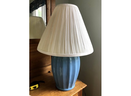 Porcelain Vase Blue Lamp, 26'H
