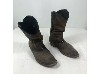 Brown Leather Cowboy Boots, Abilene Boot, Vibram Sole