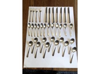 Vintage Collection Of WM Rogers Inlaid Silver Flatware, 34 Pieces