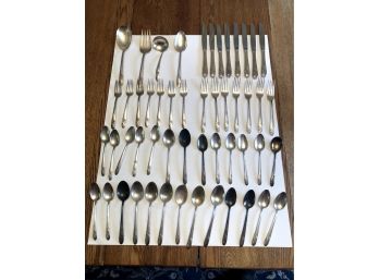 Vintage Collection Of Holmes And Edwards Inlaid Silver Flatware, 52 Pieces