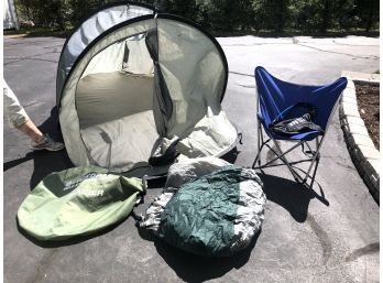 Fun Camping Lot, Glacier Pop Up Tent, Chair, Camelback - 3 Pieces