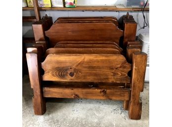 Traditional Hard Wood Bunk Bed Set