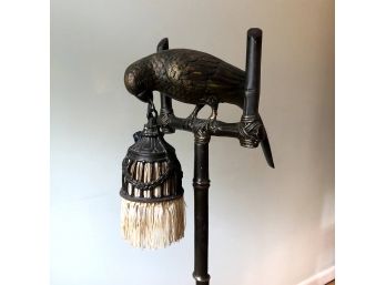 Vintage Perched Parrot Floor Lamp, 49'