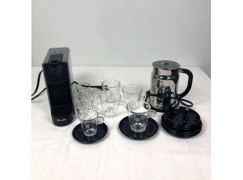 Coffee Set, Breville Nespresso And Foamer, 10 Pieces
