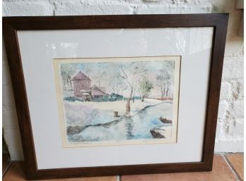 1981 'New England Farm House' Artist Proof By Weiss