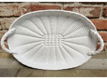 White Serving Platter, Made In Portugal