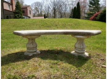 Cast Stone Semi-circular Bench - Imported From Portugal