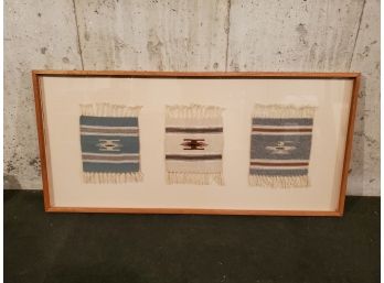 Custom-Framed Navajo Mini Blanket Trio - 53' X 25.5'