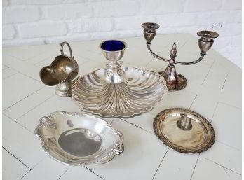 Lot Of (5) Vintage Silver Plate Collectibles